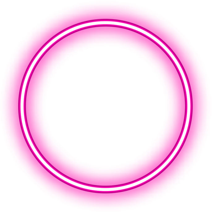 Round Neon Frame 